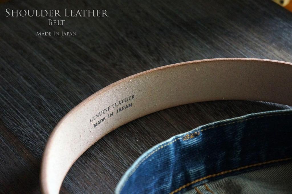 Shoulder Garrison Tanned Rivet Single Piece of 38mm Made In Japan Dark [recurrence (cowhide)] Belt, Leather, Buckle, Men's, Women's, Casual, Leather,