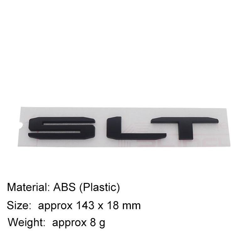

3D Premium ABS SLT Sticker Tail Bumper Badge Auto Rear Trunk Emblem Accessories Exterior Decoration matte-black
