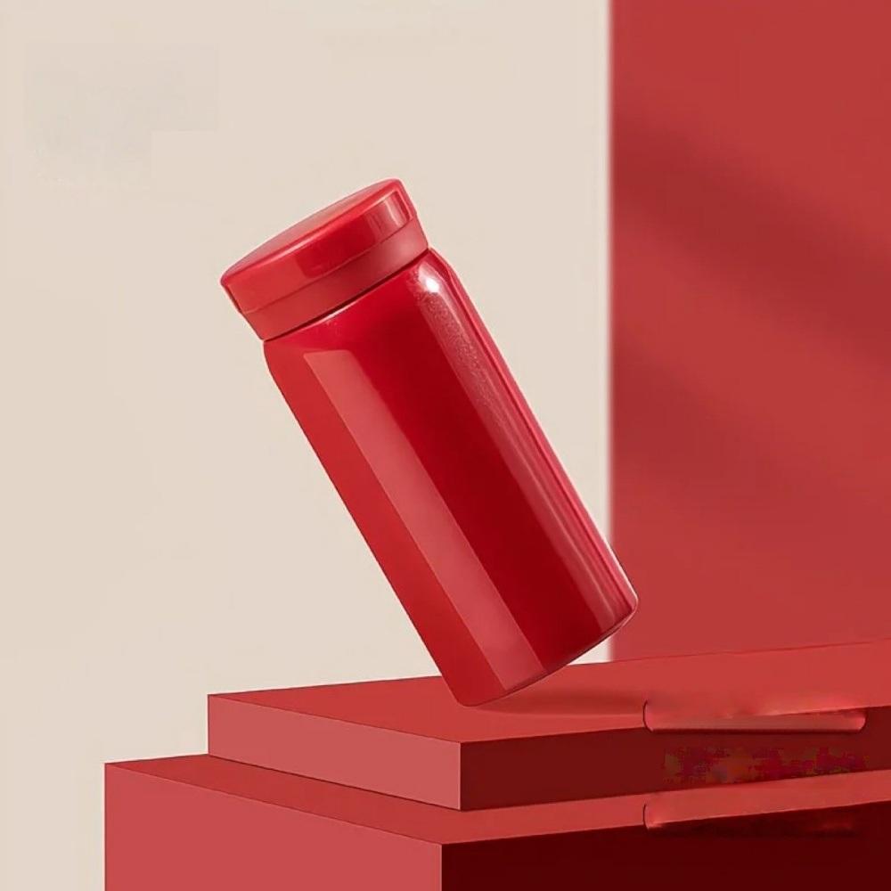 

Мини-термос из нержавеющей стали 316, 200 мл, ультракомпактный, портативный, герметичный, модная чашка для воды, термокружка, термос-чайник 200ml красный