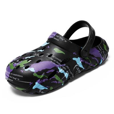 Fashion Quality Brand Clogs Men Women Hole Sandals Casual Print Slippers Unisex Colorful Garden Shoes For Summer Beach Platform Shoes