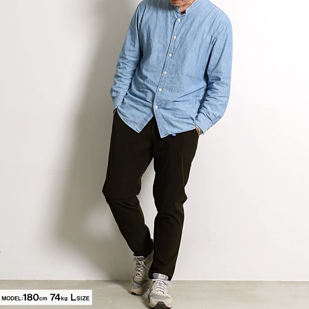 Gerry Men's Unisex Corduroy Pants, Tapered, Balloon, Wide Fit, Stretch, Logo Embroidery, 078100, Size LL 41 (Olive)