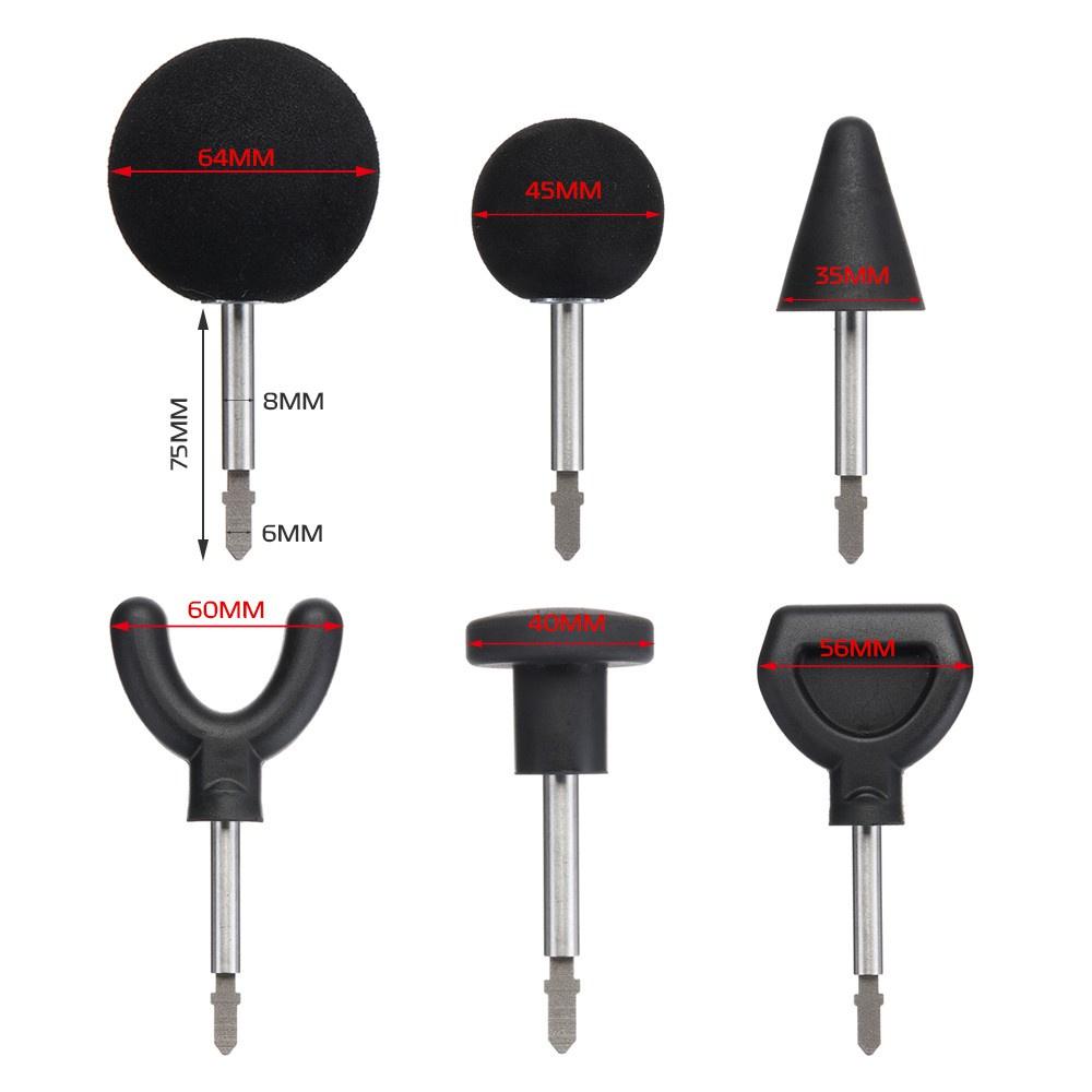 75mm Muscle Relaxation Massage Guns Attachments For Worx 540/Booster/Makita/Ryobi/Jigsaw Type Electric Massagers 6Pcs