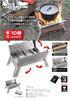 Captain Stag UG-110 Stainless Steel Barbecue Stove, Fireplace, A4-Size, Easy Assembly, with Tripod and Storage Bag