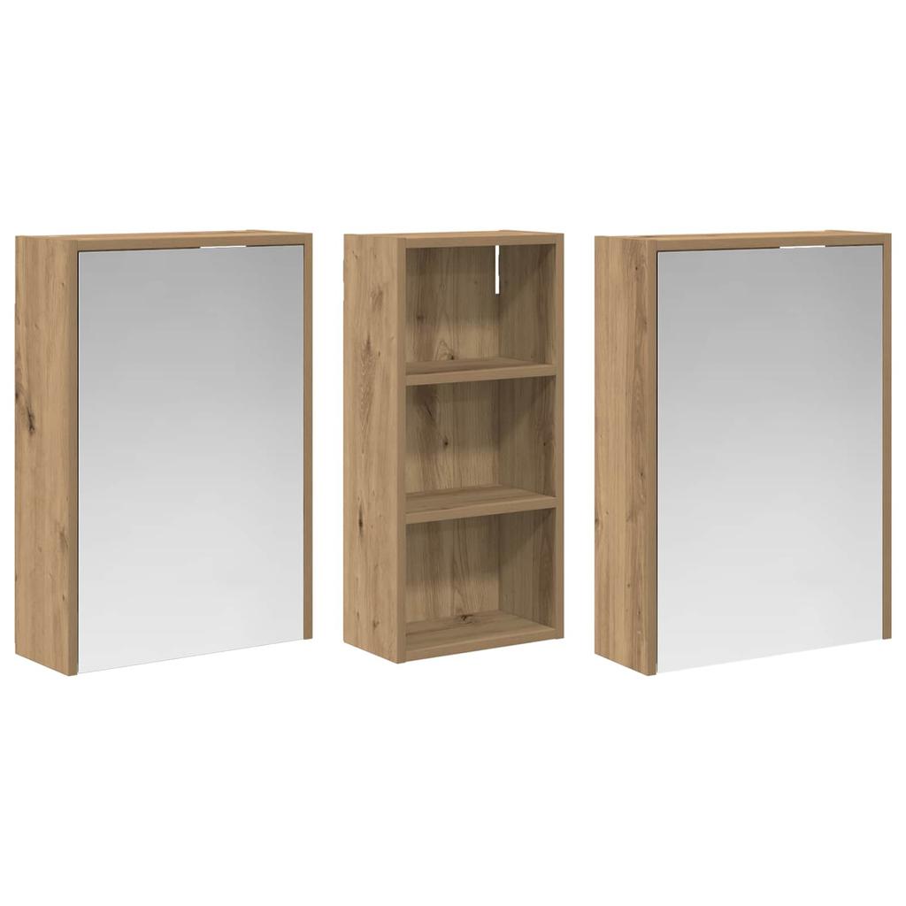 Bathroom Cabinet Set 3 pcs 116 x 16 x 62.5 cm Engineered Wood