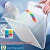 Handheld Folder with 13 Pockets and Large Capacity. File Management Storage Folder. Portable Organ Bag for Easy Reference
