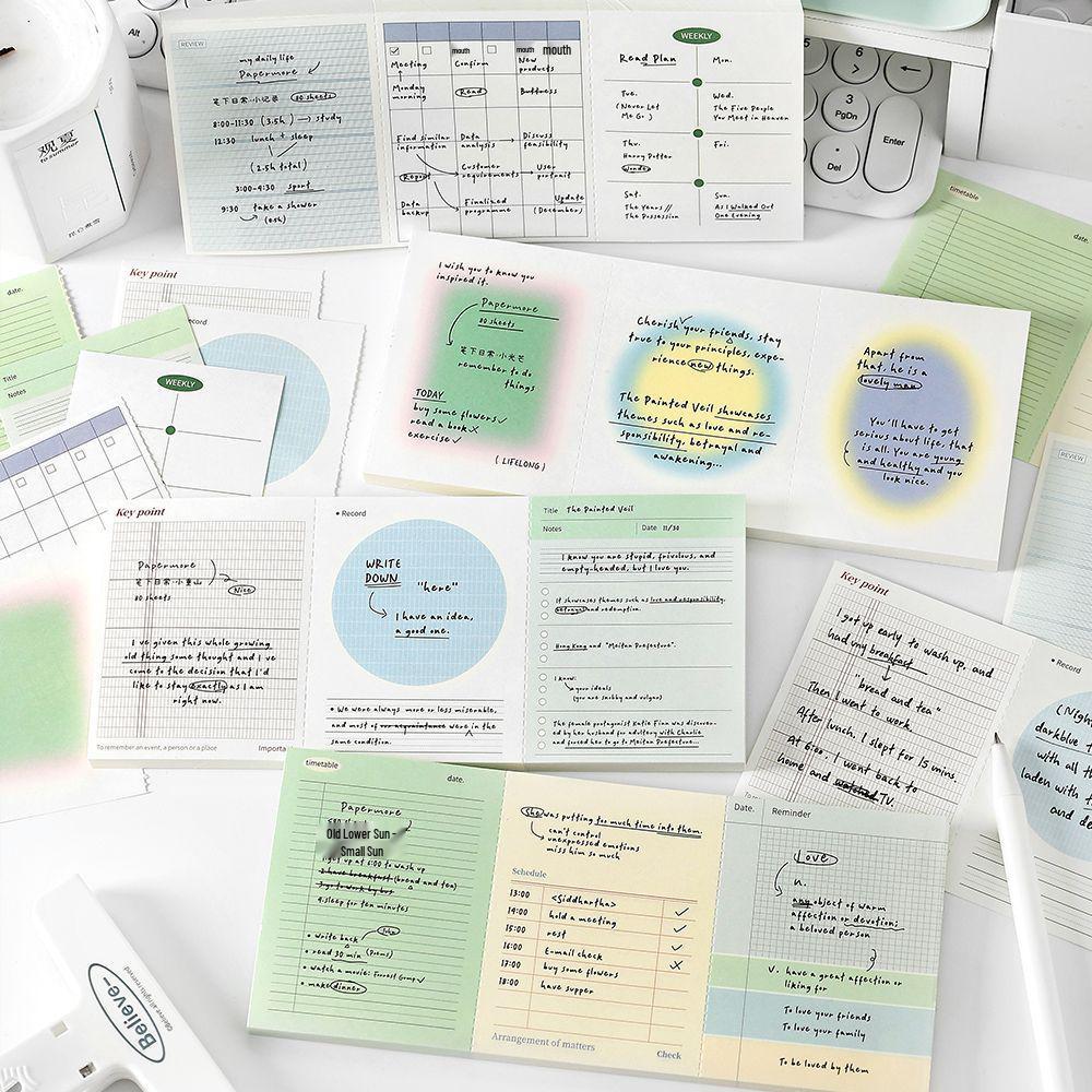 PaperMore Gradient Three-Piece Sticky Note Set - Daily Style for Journaling & Messages