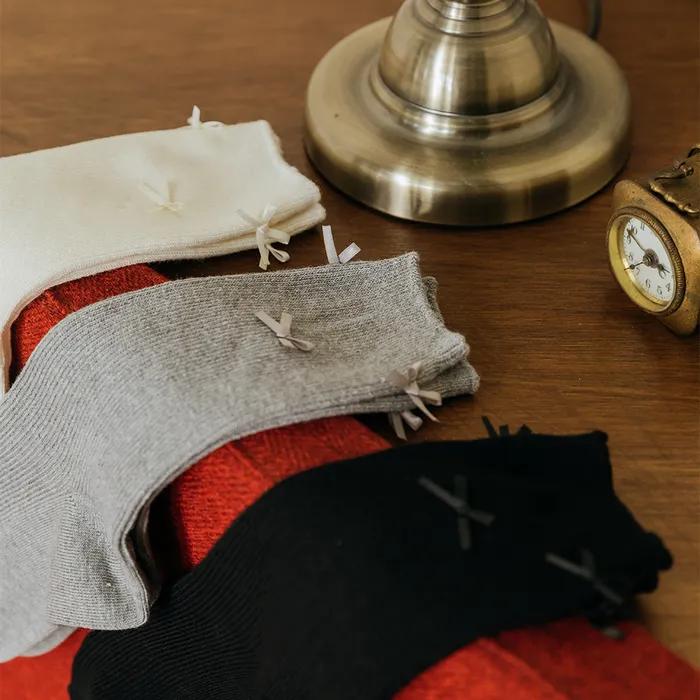 [2SET] Anna Short Ribbon Socks 3 Colors
