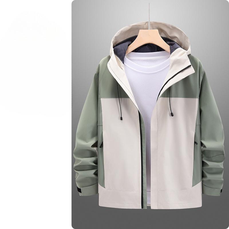 New Autumn and Winter Jacket Men's Regular Jacket Contrasting Color Fashion Outdoor Sports Mountaineering Windbreaker Men and Women