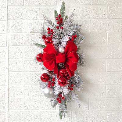 Christmas Wreaths Decoration for Front Door Wall Hanging Garland Ornament