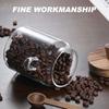 Moisture-proof Coffee Bean Storage Jar With Wood Spoon Clear Spice Storage Tank  Food
