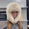 New Thicken Faux Fur Winter Warm Ear Protection Bomber Hat Outdoor Russian Windproof Anti-cold Furry Earflap Hat For Skiing