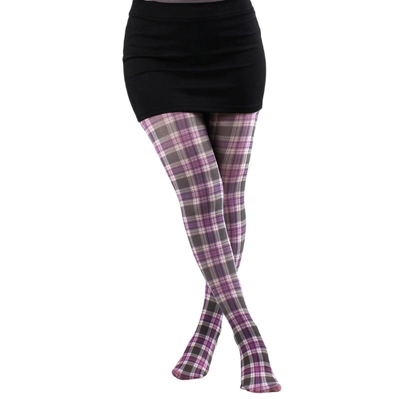 Multicolor Patterned Footed Tights for Women Printed Pantyhose Stockings for Dress Skirt Layering In Spring Fall Office and Daily Wear