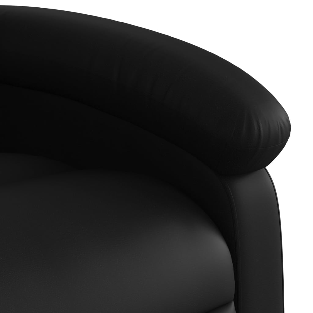 Relaxation Armchair Artificial Leather Black
