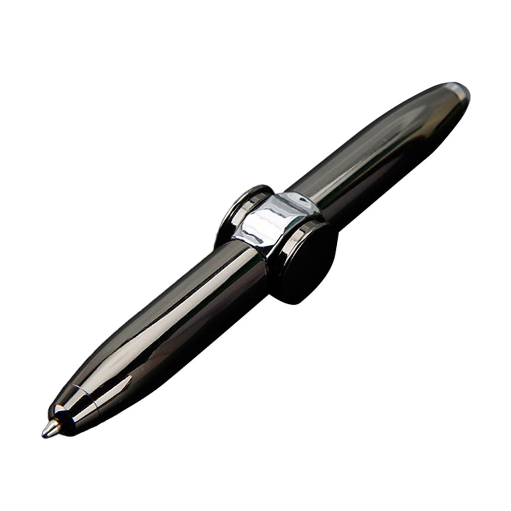 2Pcs Fidget Pen Spinner Pen with LED Light Metal Spinning Pen Ballpoint Pen Multifunctional Pen Anxiety Relief Pen