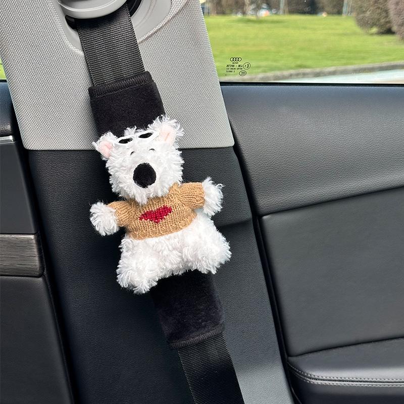 Car Seat Belt Shoulder Pads Cute Cartoon Car Neck Shoulder Pads Internet Celebrity Decoration Car Supplies