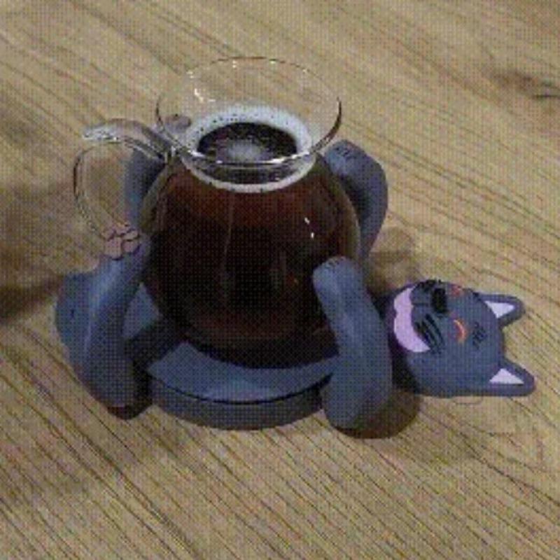 1PC Cute Cat Coasters 3D printing, cute cat cup holder tabletop ornament