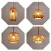 Lampe à suspension - NETTLIFE - Lanterne corde de chanvre 1 flamme - Jaune - E27 - Pour salle à manger