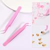 1Pc Anti-static DIY Scrapbook Crafting Stainless Steel Multifunctional Curved Tip Tweezers Sticker