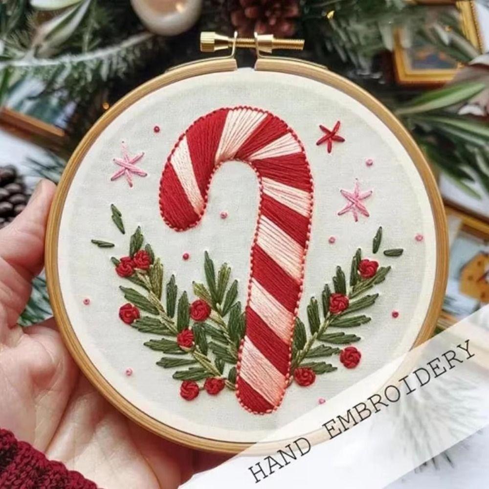 Christmas Patterns Christmas Embroidery Kit Creative Starter Embroidery Kit  Adults