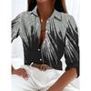 Elegant Ladies Fashion Blouse 2026 Spring & Autumn Digital Chain Printing Shirt Commuter Slim Office Women's Blouse