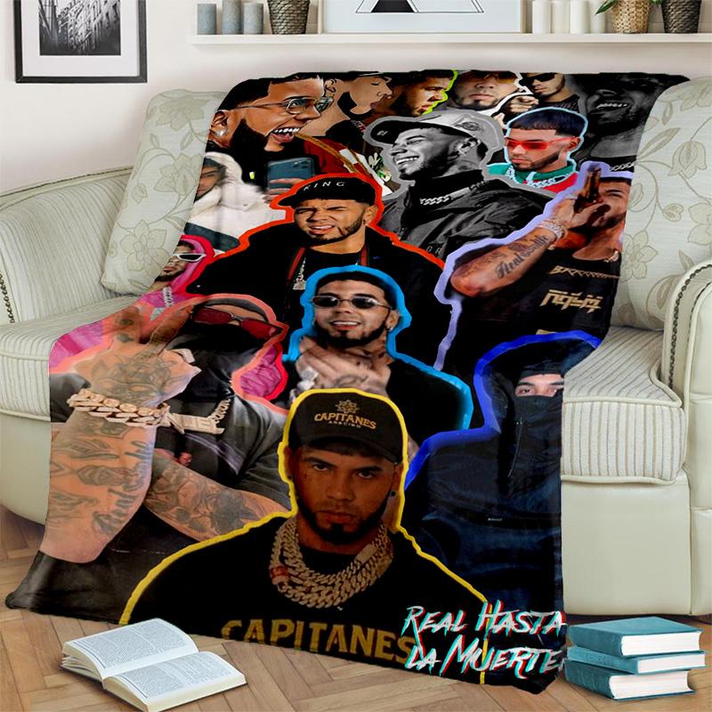 Free Anuel AA Rapero Hip Hop Singer Manta, manta suave para el hogar, dormitorio, cama, sofá, picnic, viaje, oficina, manta para niños