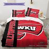 Western Kentucky Hilltoppers Pattern Bedding Set Quilt Cover Pillowcase Home Decor Gift (1 * duvet cover + 2 * pillowcase, without core)