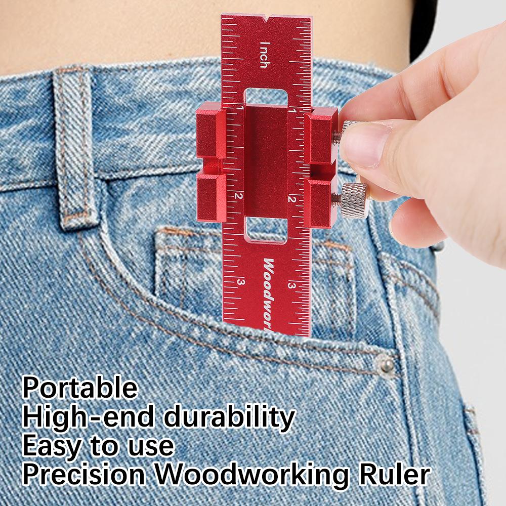Woodworking Sliding Gauge 3pcs 18cm/23cm/33cm Woodworking Tools Ruler Measuring Tools Marking Depth Gauge Aluminum Alloy Scribe