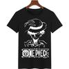 ONE PIECE Short Sleeve T-Shirt Men's Luffy Essolon Half Sleeve Clothes Men's and Women's Summer Bottom Shirt