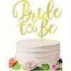 Silvery Glitter 'Bride To Be' Cake Topper - Perfect For Bridal Showers, Engagements & Bachelorette Parties