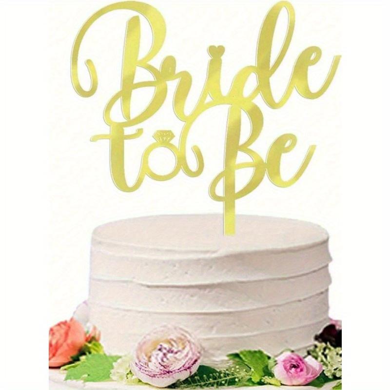 Silvery Glitter 'Bride To Be' Cake Topper - Perfect For Bridal Showers, Engagements & Bachelorette Parties