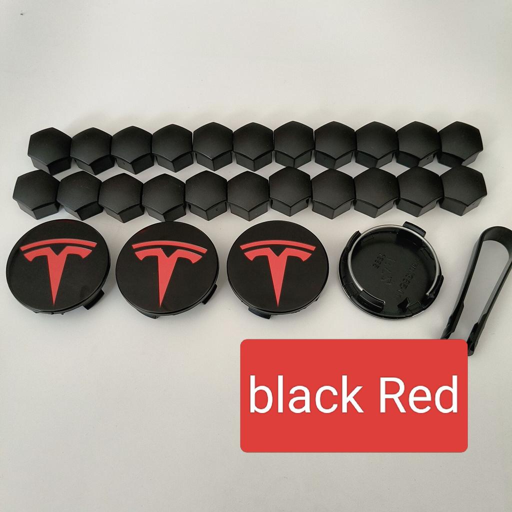 25PCS 29PCS  56/57mm For Tesla Model 3 Y Wheel  Original Car  Center Caps Logo Emblem Rims Hub Cover Caps Badge Accessories