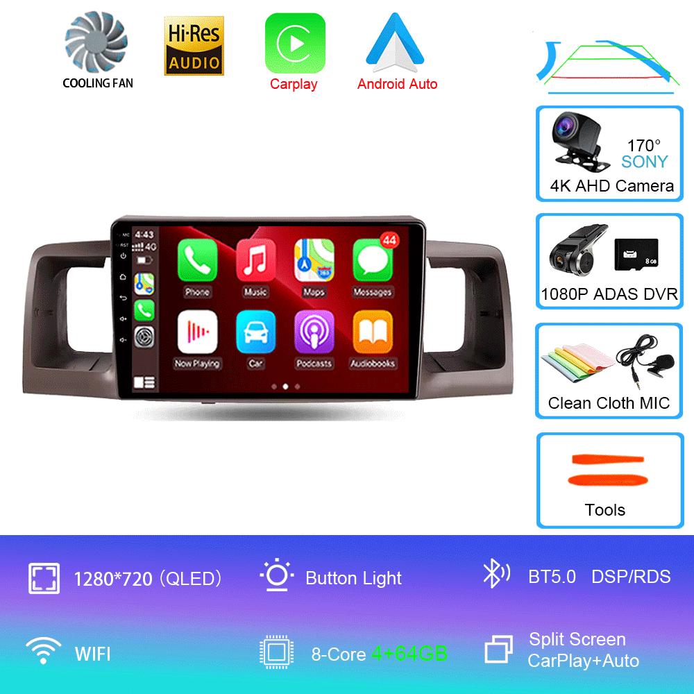 Radio auto Android 14 Pentru Toyota Corolla E130 E120 2000 - 2004 player Multimedia navigație stereo GPS Nu 2din 2 din dvd