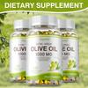 Kapseln mit nativem Olivenöl extra, 1000 mg, natürliche pflanzliche Ernährung, Immununterstützung, für Erwachsene geeignet.