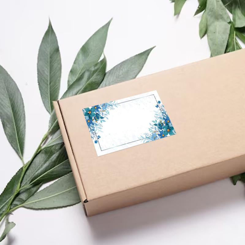 60Pcs Floral Labels Stickers Self-Adhesive Name Note Tags For Envelope Journaling School Office Wedding Party Decoration