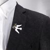 Brooch Handcrafted Glaze Finish Peace Pigeon Enamel Pin Symbol of Peace Freedom Hope Shirts Suits Denim Jackets Badge
