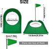 Golf Putting Mat W/ White Flag, Adjustable Hole, Indoor/Outdoor Plastic Cup