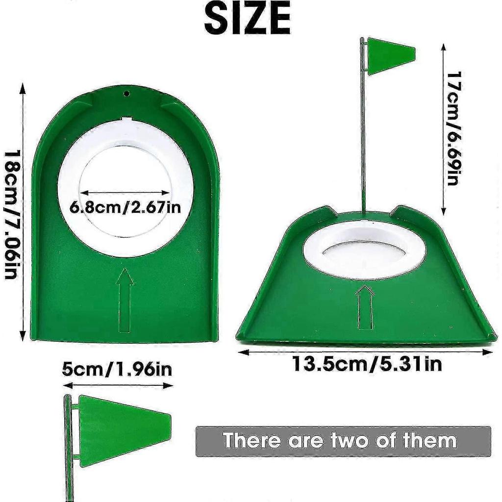 Golf Putting Mat W/ White Flag, Adjustable Hole, Indoor/Outdoor Plastic Cup