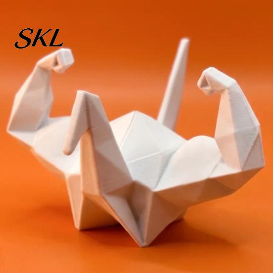 Origami Cranes Phone Holder Muscular Holder, 3D Printed Mobile PLA Stand, Universal Cell Mount for Desktop Decoration