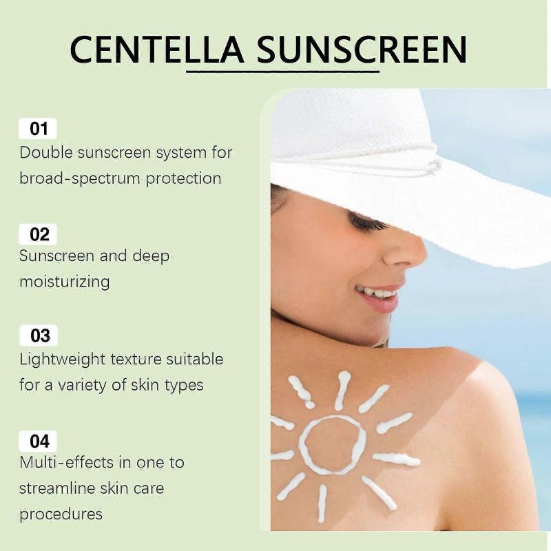 Centella Sunscreen SPF50 PA++++ Calming Moisture Facial Sunscreen Centella Asiatica Sunscreen No White Cast Sun Screen for Oily Sensitive Skin