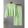 Fashion Autumn Sweater Two Pieces Suits Women Loose Warm Pullovers+Split Long Skirt 2026 Winter Casual Knitted Sets