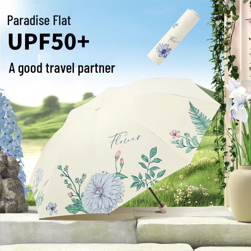 Paradise Umbrella Floral Delight Sun Protection Folding Umbrella