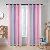 Children'S Room Curtain Double Hollow Star Punching Curtain Gradual Change Yarn Punching