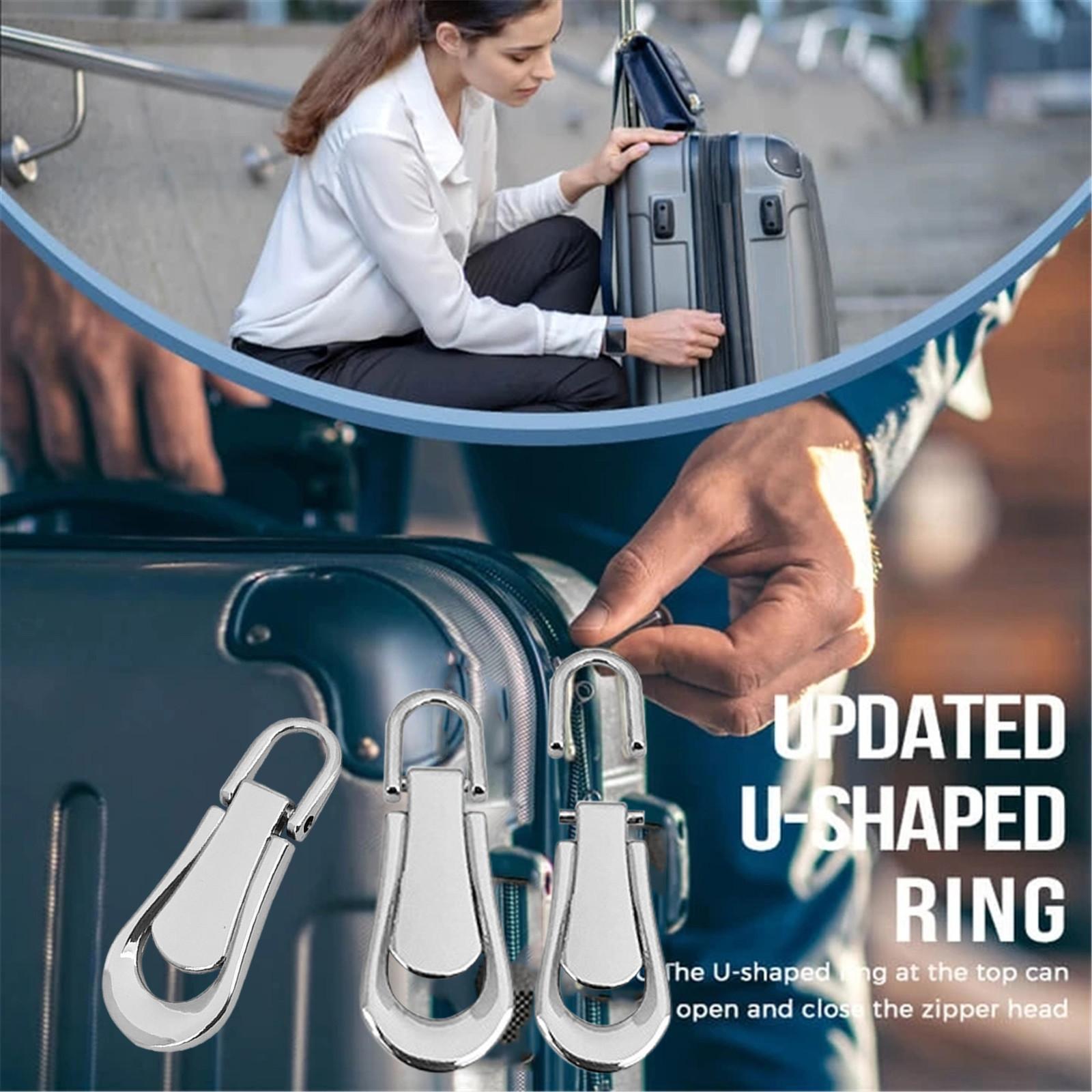 

(SU)Универсальный съемный съемный съемник молнии Съемная многофункциональная головка молнии B серебряный