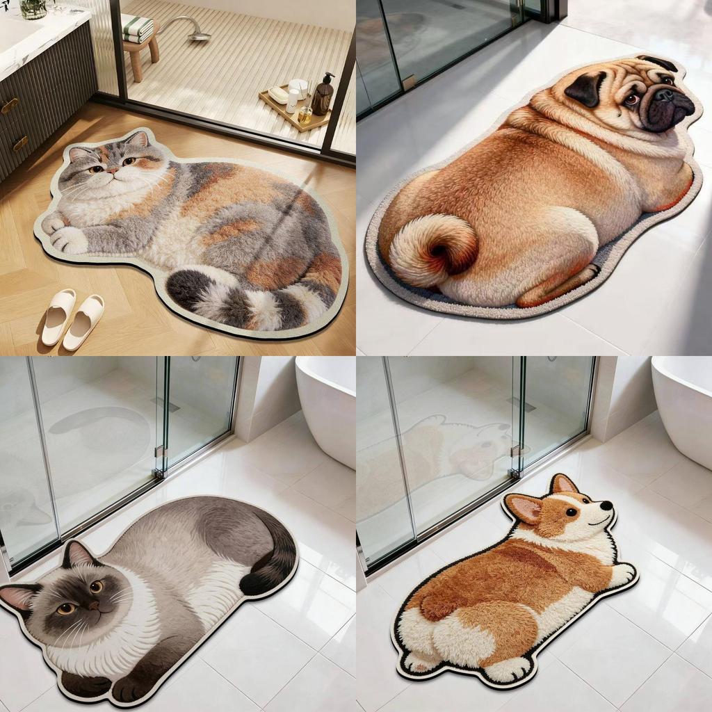Realistic Bathroom Mat Non Slip Absorbent Silicone Daze For Home And Bathroom Use