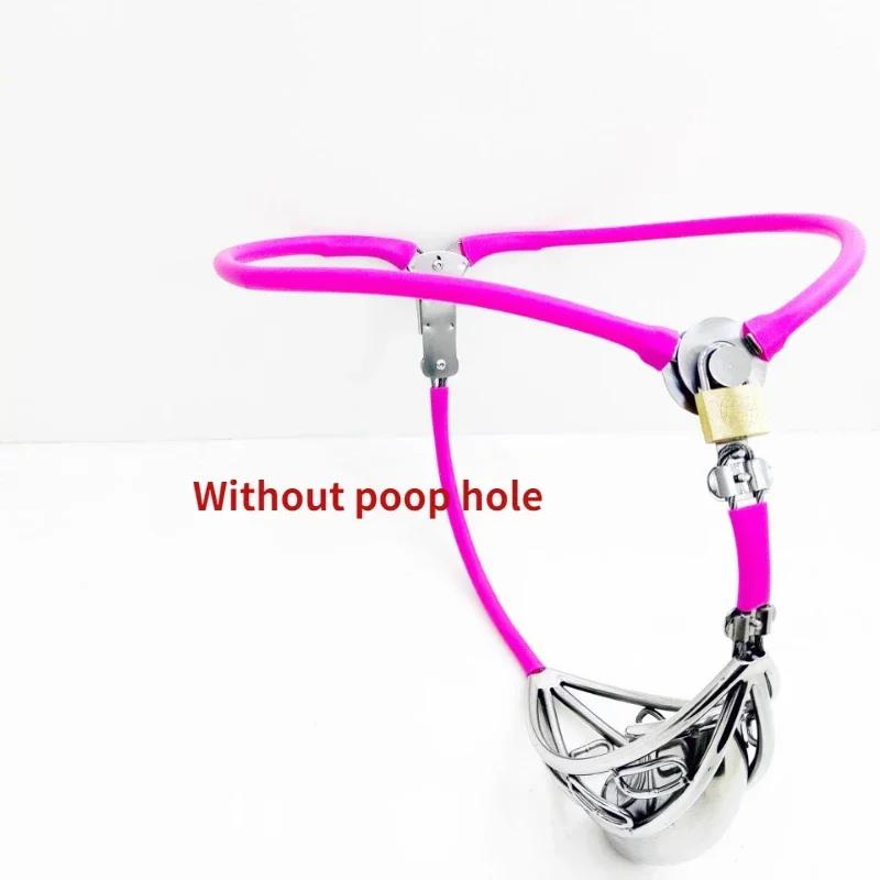 New Adjustable Waist Chastity Belt Anti-Cheating Male Cock Device Metal Penis Locking Panty Straps Anal Plugs Adult Erotica 18+