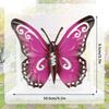 6/12 Stück Metallschmetterling Wandkunst Hängende Schmetterlingsskulptur Ornamente Garten Hof Schuppen Dekoration für Innen Außen Wände Zäune