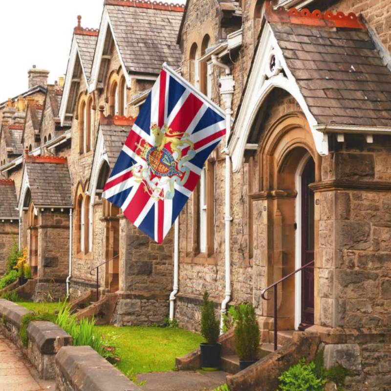 Welsh And Uk Flag Polyester Outdoor Indoor Garden Patriotic Banner For Home Decorations