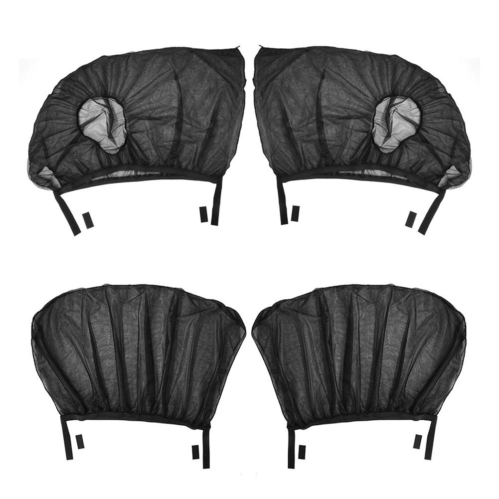 Uniwersalny zestaw osłon przeciwsłonecznych na boczne okna samochodu przód + tył siatka przeciw komarom osłona przeciwsłoneczna podwójna anty-UV auto