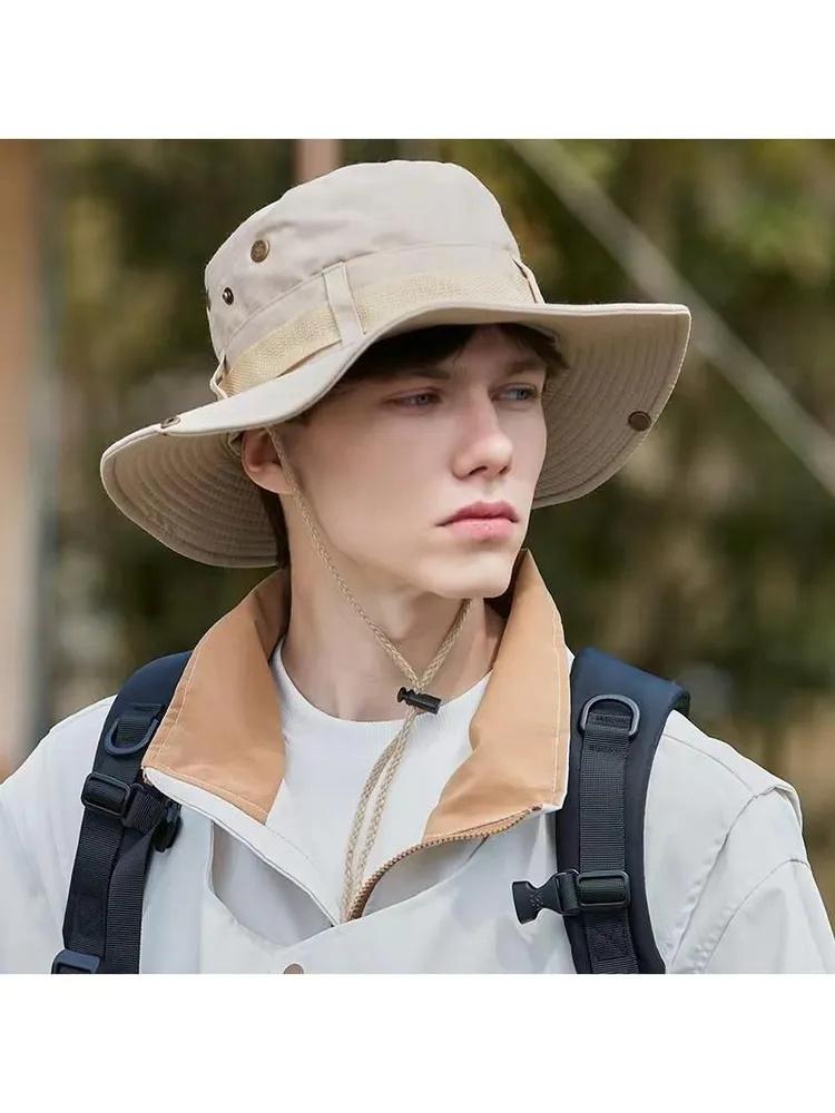 Outdoor Sun Protection Bucket Hat Wide Brim Breathable Lightweight Fishing Beach Hat UV Protection for Men Women Travel Hiking