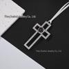 10mm Full Diamond Christmas Cross Pendant with Micro-carved Projection Color Picture